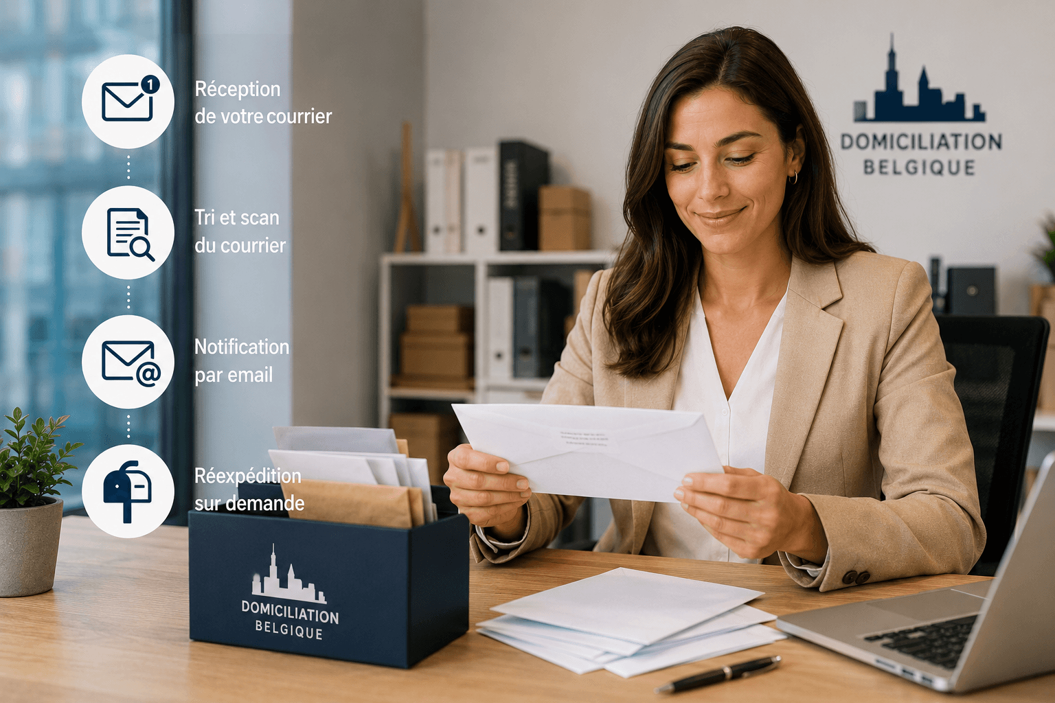 Postbeheer van een gedomicilieerde vennootschap in België